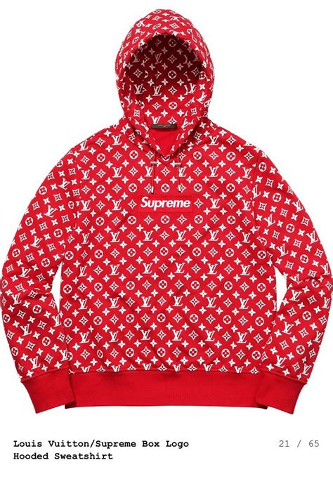 supreme louis vuitton hoodie large
